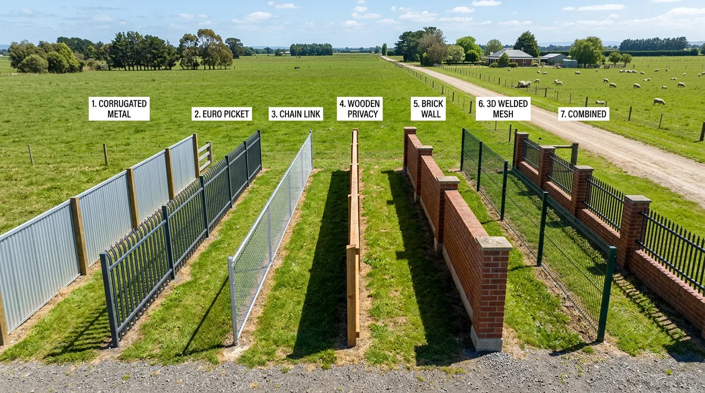Монтаж забора из профнастила на металлических столбах в Озёрах